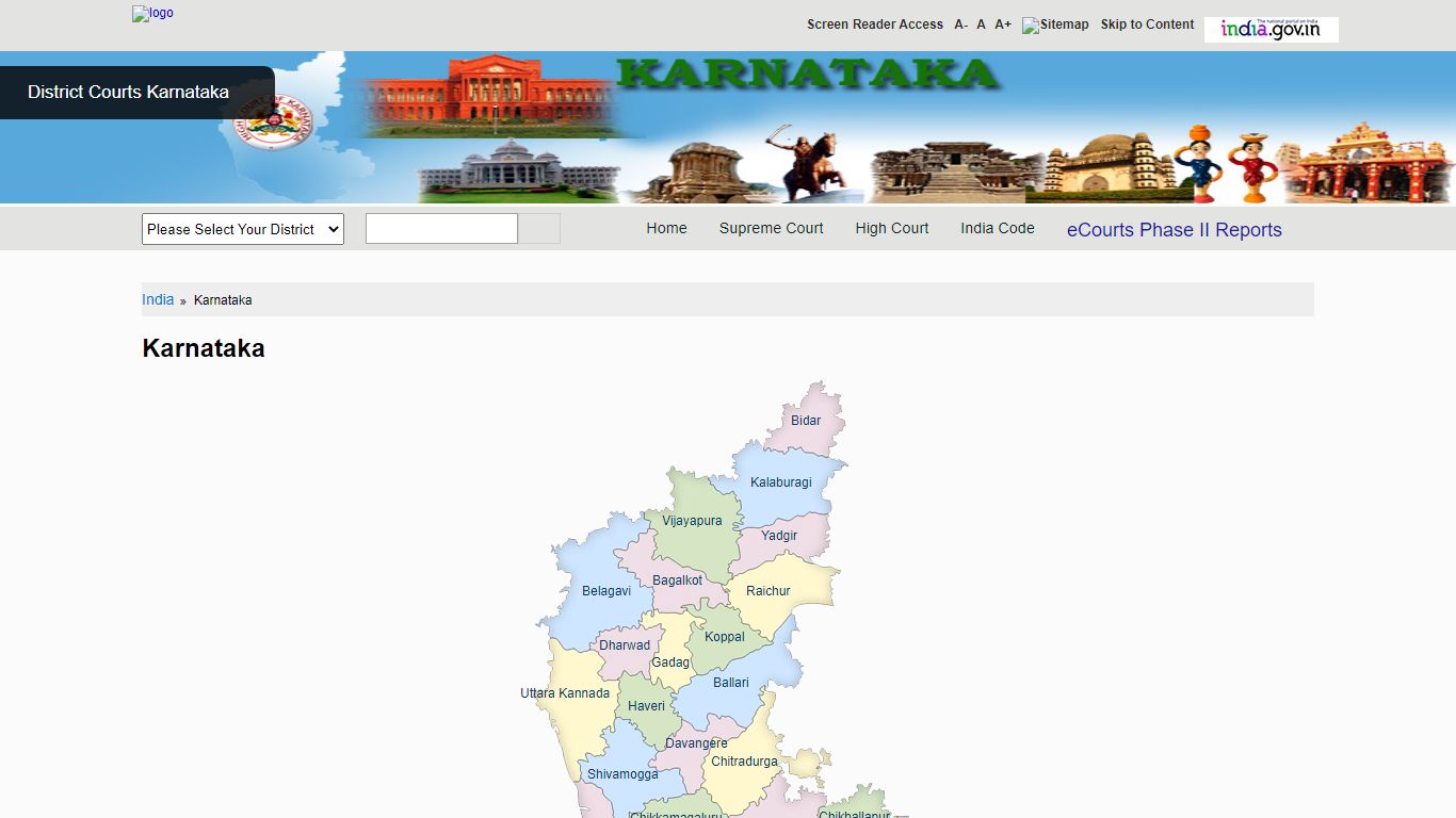 Karnataka/District Court in India | Official Website of District Court ...